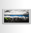 Abstract Ocean, Minimalist Seascape, Modern Coastal Wall Art, Ocean View, Nautical Home Decor, Framed Canvas Print, Beach House Art