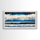 Ocean Waves, Abstract Seascape, Coastal Art, Large Wall Decor, Blue Wall Art, Modern Painting, Beach House, Canvas Print
