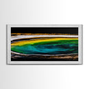 Geothermal Spring, Colorful Earth, Nature's Wonders, Canvas Print, Abstract Landscape Art, Modern Office Wall Decor, Vibrant Home Aesthetic