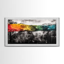 Abstract Expressionist Art, Dripping Paint Canvas, Minimalist Decor, Bold Contemporary Artwork, Modern Gallery Wall, Framed Canvas Print