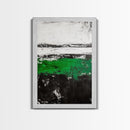 Green Horizon, Abstract Landscape, Contemporary Painting, Bold Nature Art, Modern Home Wall Decor, Unique Artwork, Canvas Print