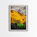 Golden Hills, Abstract Landscape, Earthy Tones, Autumn Wall Art, Warm Color Palette, Nature Inspired, Living Room Art, Framed Canvas Print