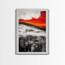 Sunset Horizon, Abstract Landscape, Fall Home Decor, Living Room Wall Art, Modern Wall Print, Nature Inspired, Framed Canvas Print