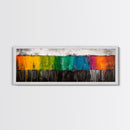 Dripping Paint Abstract, Vibrant Color Art, Modern Expressionist Painting, Bold Wall Art, Framed Canvas Print, Office Wall Decor