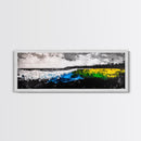 Abstract Beach, Coastal Canvas Print, Ocean Wall Art, Minimalist Seascape, Blue Art, Modern Decor, Living Room Art, Nautical Print