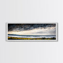 Coastal Storm, Dramatic Sky, Seascape Painting, Canvas Print, Ocean Wall Art, Minimalist Style, Large Art, Bedroom Decor, Moody Tones