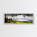 Scenic Overlook, Serene Bay, Landscape Art, Framed Canvas Print, Nature Wall Art, Home Office Decor, Modern Rustic, Coastal View