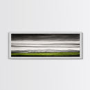 Rolling Hills, Green Fields, Minimalist Landscape, Canvas Print, Nature Wall Art, Modern Farmhouse, Rustic Decor, Office Aesthetic