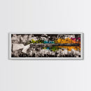 Colorful Rifle, Gun Art, Abstract Firearm Painting, Modern Wall Art, Man Cave Decor, Bold Art, Framed Canvas Print, Unique Gift