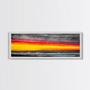 Tropical, Waves, Sunset, Canvas Print, Beach Wall Art, Living Room Decor, Vibrant Ocean Scene, Boho Seascape, Surfer Gift, Colorful Coastal