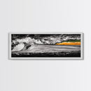 Dramatic, Ocean Wave, Black and White, Canvas Print, Coastal Wall Art, Modern Home Decor, Large Wall Art, Minimalist Art, Bedroom Wall Art