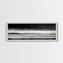 Stormy Mountains, Black and White Art, Monochrome Landscape, Modern Wall Decor, Framed Canvas Print, Nature Inspired, Minimalist Home Art