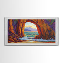 Archway Ocean, Rocks, Canvas Print, Coastal Decor, Beach House Landscape Art, Dramatic Seascape, Living Room Wall Art, Nature Painting