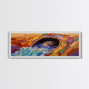 Hidden Treasure Cave, Ocean Fantasy Art, Canvas Print, Bold Coastal Decor, Colorful Kids Room Wall Art, Surreal Beach Style