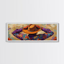 Southwestern Style, Cowboy Art, Desert Vibes, Sunset Palette, Framed Canvas Print, Rustic Western Wall Art, Office Decor, Colorful Home Accent