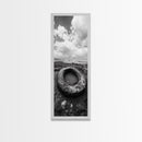 Tidepool Relic, Seaside Ruins, Moody Beach Scene, Framed Canvas Print, Coastal Bathroom Art, Ocean Inspired Decor, Surreal Photography