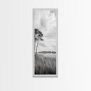 Marshland Trees, Coastal Wetlands, Serene Landscape, Peaceful Horizon, Framed Canvas Print, Office Wall Art, Minimalist Nature Art