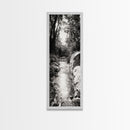 River Light Path, Black White Nature, Zen Landscape, Forest Photography, Canvas Print, Rustic Home Decor, Entryway Wall Art, Cabin Wall Art