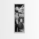 Desert Cactus Closeup, Prickly Pear Focus, Bold Nature Decor, Framed Canvas Print, Southwestern Kitchen Decor, Living Room Art