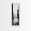 Canyon River, Rugged Passage, Rock Formations, Canvas Print, Nature Explorer Decor, Living Room or Cabin Rustic Wall Art, Bathroom Art