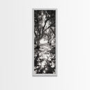 Tree Shadows, Woodland Light, Forest Stroll, Peaceful Canopy, Dappled Light Canvas Print, Cozy Living Room Wall Art, Autumn Decor