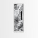 Desert Adobe Home, Old World Architecture, Earth Tone Wall Decor, Boho Rustic Print, Minimalist Entryway Art, Canvas Print
