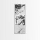 Sand Crab, Coastal Vibes, Beach Creature, Desert Aesthetic, Monochrome Wall Art, Canvas Print, Boho Bathroom Decor, Ocean Life Artwork