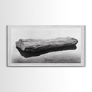 Driftwood, Calm Water, Nature Stillness, Natural Element Art, Framed Canvas Print, Zen Bathroom Wall Art, Minimalist Decor