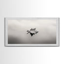 Autumn Leaf, Tranquil Water, Floating Serenity, Soft Tones Nature Art, Canvas Print, Fall Bedroom Wall Art, Minimalist Style