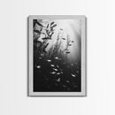 Kelp Forest Depth, Underwater Fish Scene, Ocean Life, Canvas Print, Marine Wall Art, Coastal Decor, Moody Nature Photography, Bathroom Art