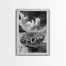 Coral Reef Texture, Ocean Wall Art, Coastal Minimalist, Nature Photography, Framed Canvas Print, Bathroom Wall Decor, Tropical Beach Print