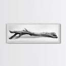Driftwood Closeup, Minimal Nature Print, Scandinavian Neutral Decor, Framed Canvas Print, Modern Wall Art, Organic Texture Style
