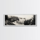 Ocean Rocks, Foggy Horizon, Coastal Cliffs, Dreamy Seascape, Canvas Print, Moody Nature Art, Living Room Wall Art, Coastal Minimalism