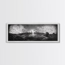 World Map, Globe Horizon, Explorer’s Dream, Canvas Print, Travel Wall Art, Surreal Photography, Study Room Adventure Decor