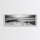 Rifle Seaside Scene, Tactical Still Life, Stormy Beach Mood, Canvas Print, Industrial Wall Art, Dramatic Photography, Masculine Decor