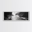 Ocean Cliff Passage, Dramatic Seascape Art, Moody Coastal Photography, Canvas Print, Dark Academic Wall Decor, Bedroom Statement Piece