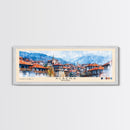 Albena, Bulgaria Watercolor Beach Print, Vacation Gift, Bulgaria Wall Art, Framed Canvas Print, Framed Beach Painting