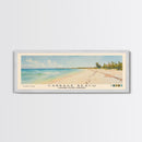 Cabbage Beach, Paradise Island, Bahamas Watercolor Beach Print, Vacation Gift, Paradise Island, Bahamas Wall Art, Framed Canvas Print, Framed Beach Painting