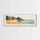 Cornwall Beach, Jamaica Watercolor Beach Print, Vacation Gift, Jamaica Wall Art, Framed Canvas Print, Framed Beach Painting