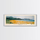 Golden Beach, Hong Kong Watercolor Print, Vacation Gift, Hong Kong Wall Art, Beach Painting, Beach Decor, Large Wall Art, Wood Frame Art