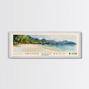 Grande Anse Beach, Seychelles Watercolor Print, Vacation Gift, Seychelles Wall Art, Beach Painting, Beach Decor, Large Wall Art, Wood Frame Art