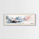 La Palma, Spain Watercolor Print, Vacation Gift, Spain Wall Art, Beach Painting, Beach Decor, Large Wall Art, Wood Frame Art