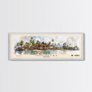 Moluccas, Indonesia Watercolor Beach Print, Vacation Gift, Indonesia Wall Art, Framed Canvas Print, Framed Beach Painting