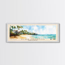 Playa Fronton, Dominican Republic Watercolor Print, Vacation Gift, Dominican Republic Wall Art, Beach Painting, Beach Decor, Large Wall Art, Wood Frame Art