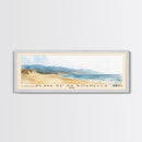 Playa de Sa Boadella, Spain Watercolor Print, Vacation Gift, Spain Wall Art, Beach Painting, Beach Decor, Large Wall Art, Wood Frame Art