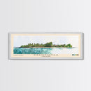 Rarotonga, Cook Islands Watercolor Beach Print, Vacation Gift, Cook Islands Wall Art, Framed Canvas Print, Framed Beach Painting