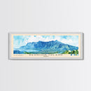Reunion Island, France Watercolor Beach Print, Vacation Gift, France Wall Art, Framed Canvas Print, Framed Beach Painting