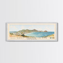 Saint Martin Island, France and Holland Watercolor Beach Print, Vacation Gift, France and Holland Wall Art, Framed Canvas Print, Framed Beach Painting
