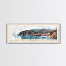 Santa Catalina Island, California Watercolor Beach Print, Vacation Gift, California Wall Art, Framed Canvas Print, Framed Beach Painting