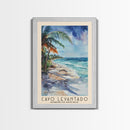 Cayo Levantado, Dominican Republic Watercolor Print, Vacation Gift, Dominican Republic Wall Art, Beach Painting, Beach Decor, Large Wall Art, Wood Frame Art